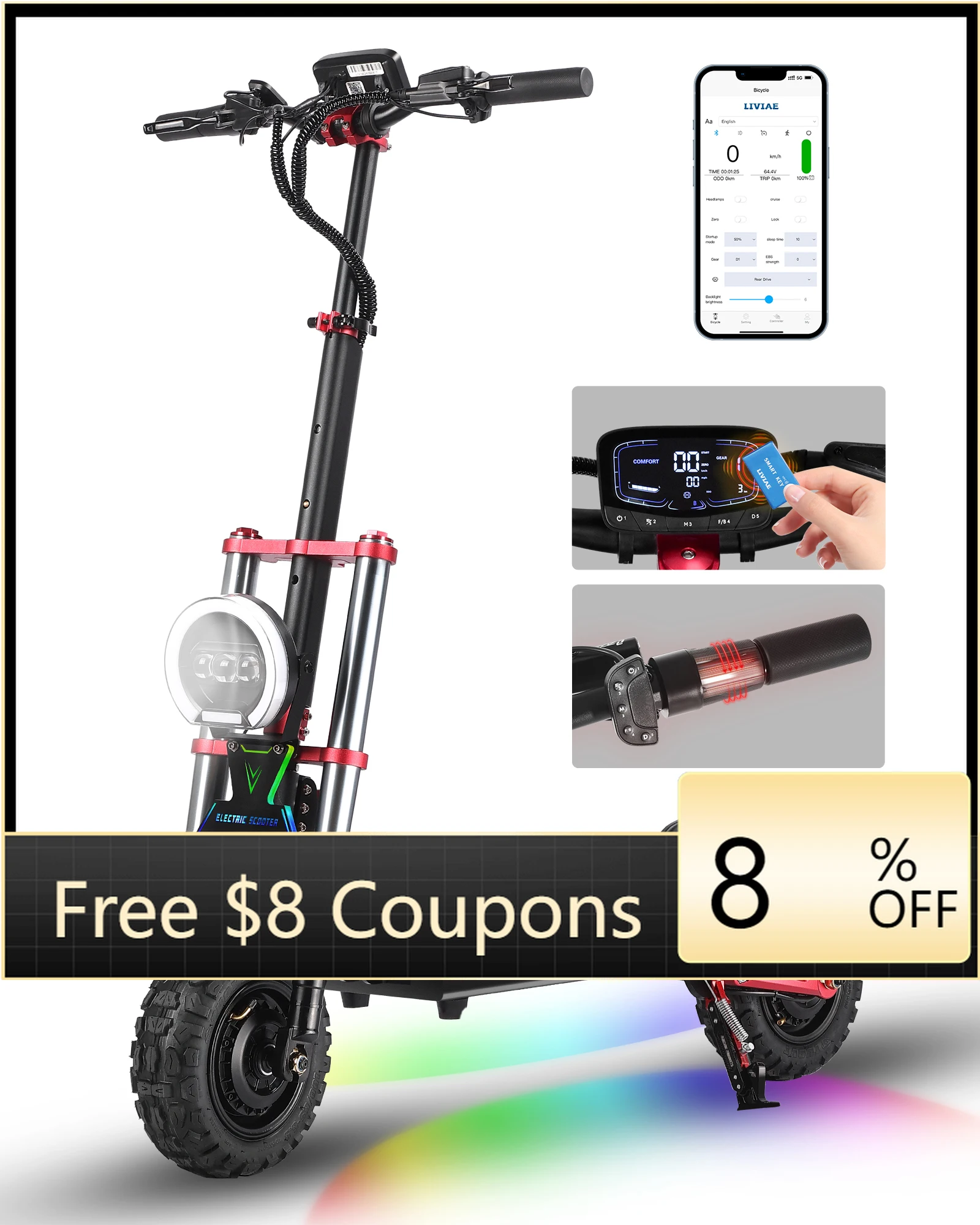 STLF Advanced A Warehouse 6000w Dual Motor Fast Speed Scooters NFC Display App Control Long Range Off Road Electrical Electric
STLF Advanced A Warehouse 6000w Dual Motor Fast Speed Scooters NFC Display App Control Long Range Off Road Electrical Electric