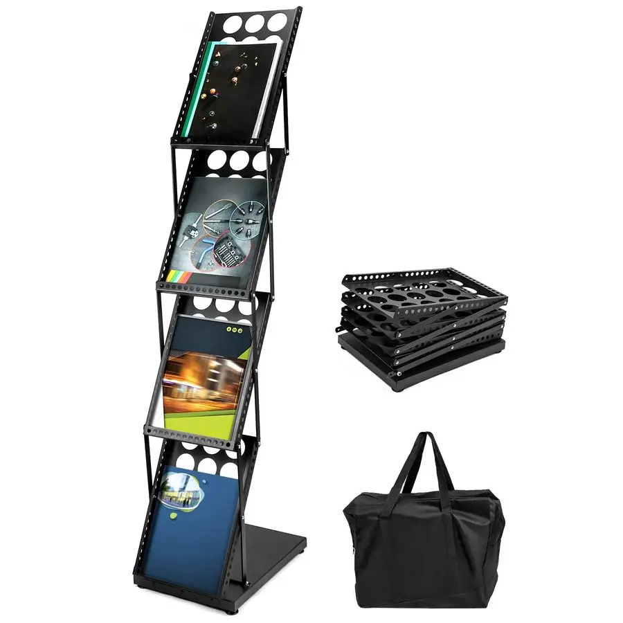 Magazine Brochure Display Rack Stand, 4 Pocket Foldable Literature Catalog Rack Book Holder Tradeshow Display Stand, for Office
Magazine Brochure Display Rack Stand, 4 Pocket Foldable Literature Catalog Rack Book Holder Tradeshow Display Stand, for Office