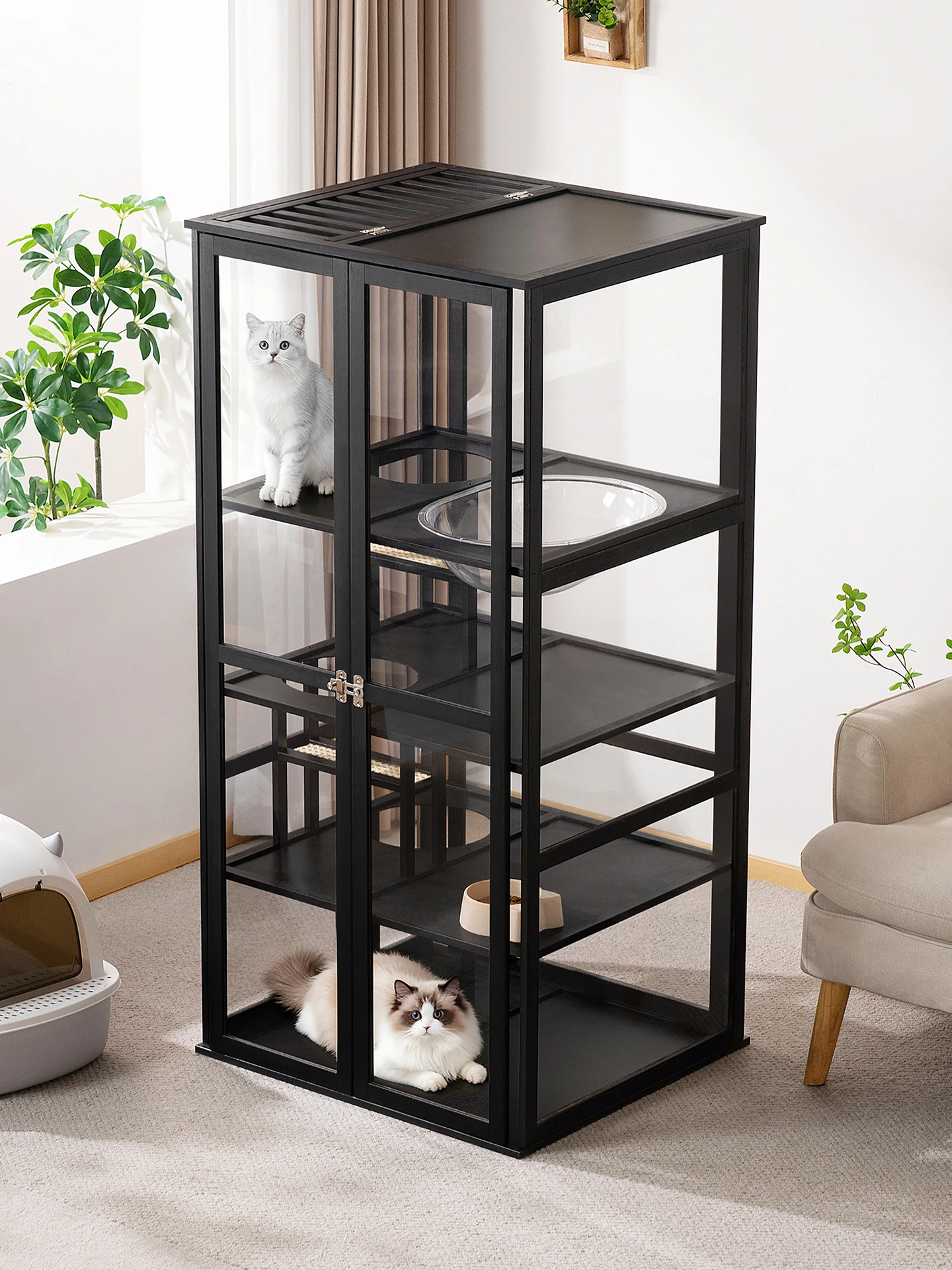 Cat climbing frame household does not occupy an area indoor cat cabinet cat house large free space integrate
Cat climbing frame household does not occupy an area indoor cat cabinet cat house large free space integrate