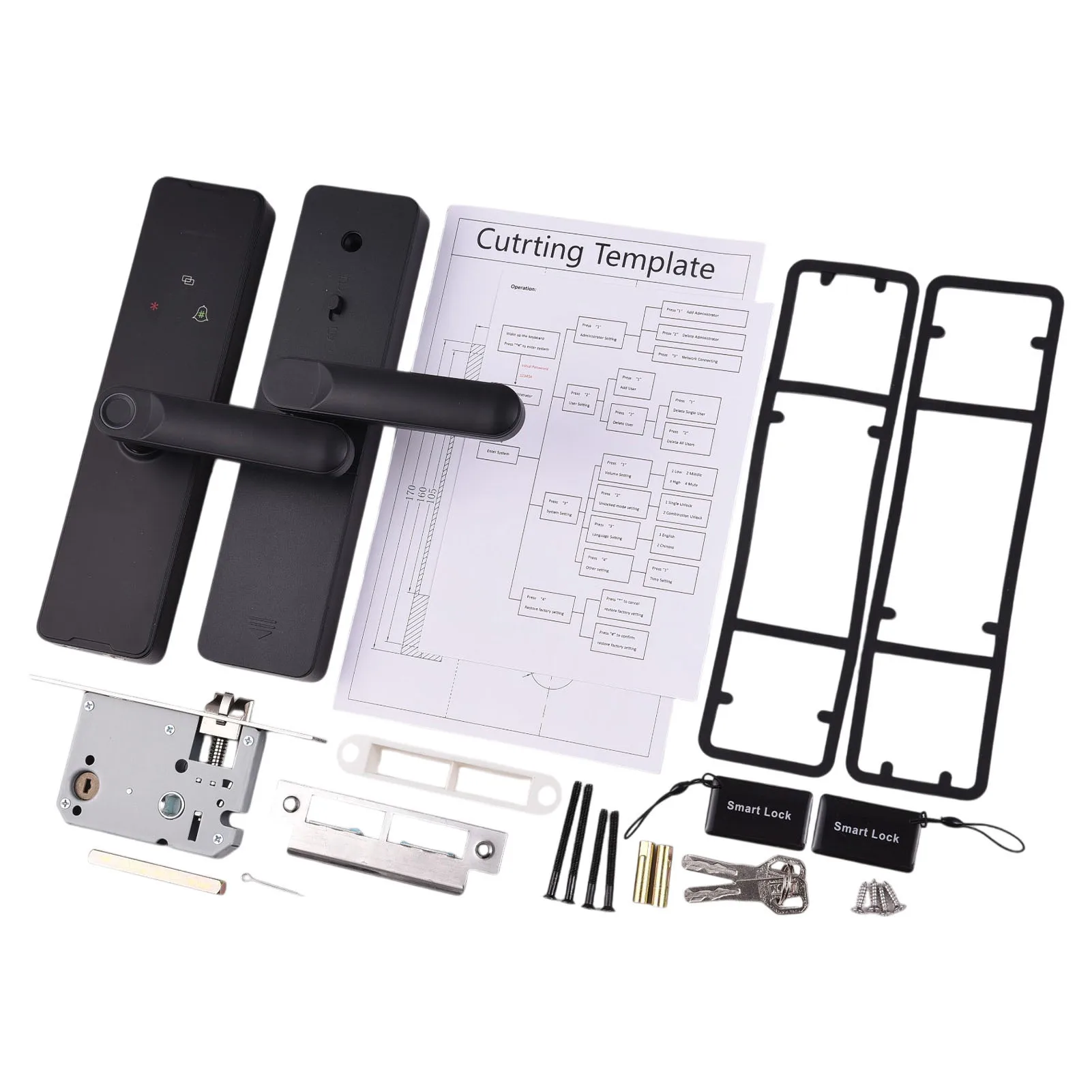 Smart Lock WiFi Keyless Entry Door Lock TY APP/Fingerprint/Password/Card/Mechanical Key Unlocking Methods Door Lock
Smart Lock WiFi Keyless Entry Door Lock TY APP/Fingerprint/Password/Card/Mechanical Key Unlocking Methods Door Lock