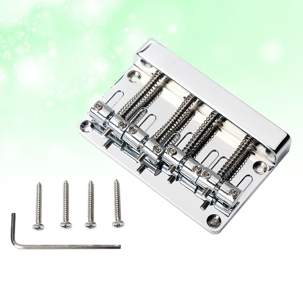 GA1007 Metal 4 String Bass Bridge Vintage Style Bridge for Guitar with 4 Screws and 1 Wrench (Silver)
GA1007 Metal 4 String Bass Bridge Vintage Style Bridge for Guitar with 4 Screws and 1 Wrench (Silver)