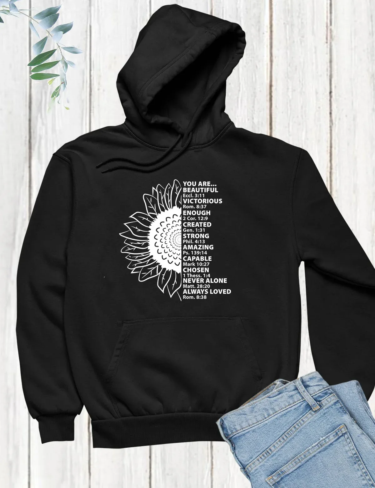 Толстовка с капюшоном You Are Bible Verse с подсолнухом, мужская и женская толстовка с капюшоном и длинными рукавами, пуловер, топы, спортивная одежда, женская одежда 
Толстовка с капюшоном You Are Bible Verse с подсолнухом, мужская и женская толстовка с капюшоном и длинными рукавами, пуловер, топы, спортивная одежда, женская одежда