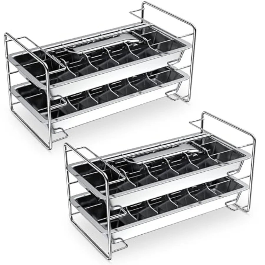 4 Pack Stainless Steel Ice Cube Tray Easy Release Handle Stand Durable Metal Ice Cube Trays for Bars Kitchens Dishwasher Whiske
4 Pack Stainless Steel Ice Cube Tray Easy Release Handle Stand Durable Metal Ice Cube Trays for Bars Kitchens Dishwasher Whiske