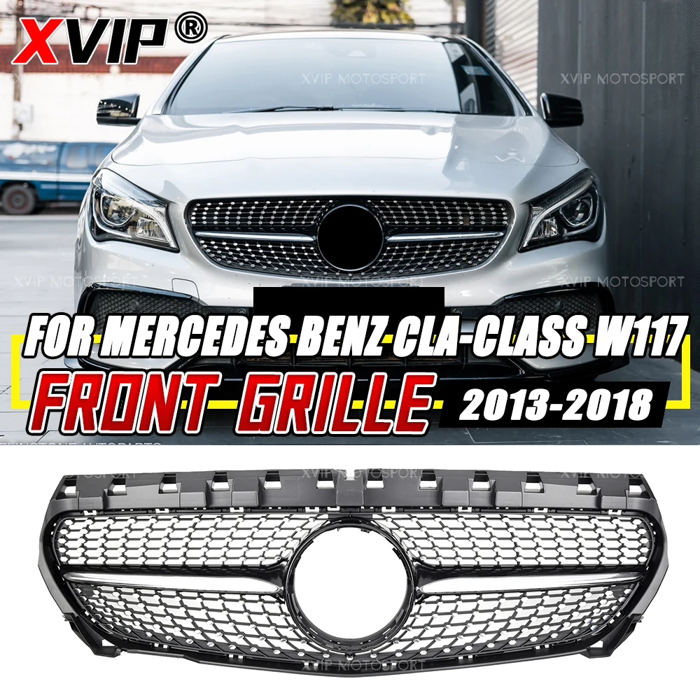 XVIP Chrome Black Diamonds Style Front Bumper Grilles For Mercedes Benz CLA-W117 2013-2019 CLA180 CLA200 CLA250 CLA45 AMG Grills
XVIP Chrome Black Diamonds Style Front Bumper Grilles For Mercedes Benz CLA-W117 2013-2019 CLA180 CLA200 CLA250 CLA45 AMG Grills