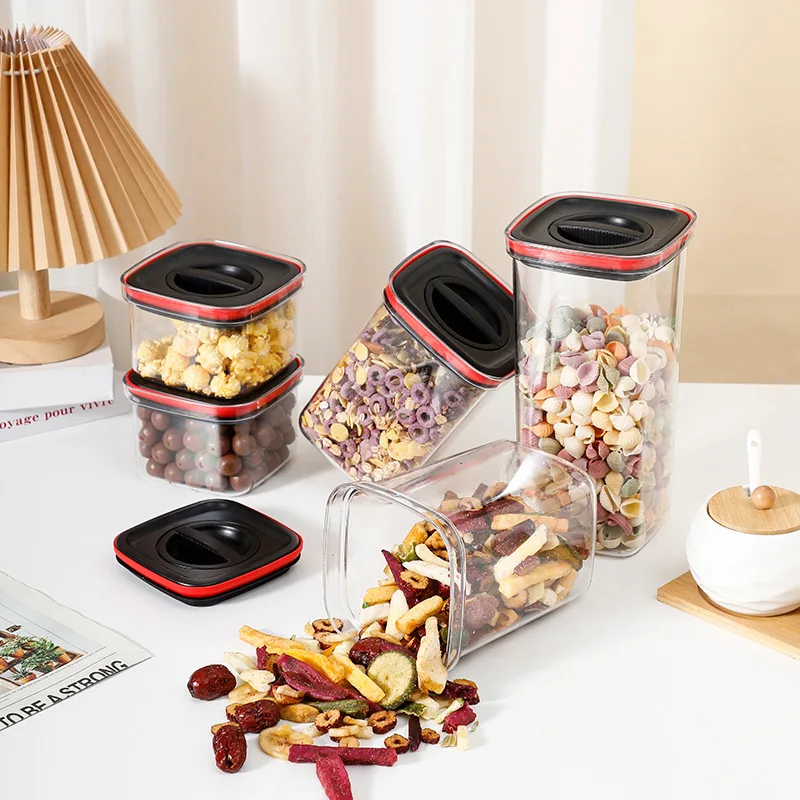 Transparent sealed storage jar, kitchen food storage box, grain dry goods moisture-proof box, food preservation jar
Transparent sealed storage jar, kitchen food storage box, grain dry goods moisture-proof box, food preservation jar