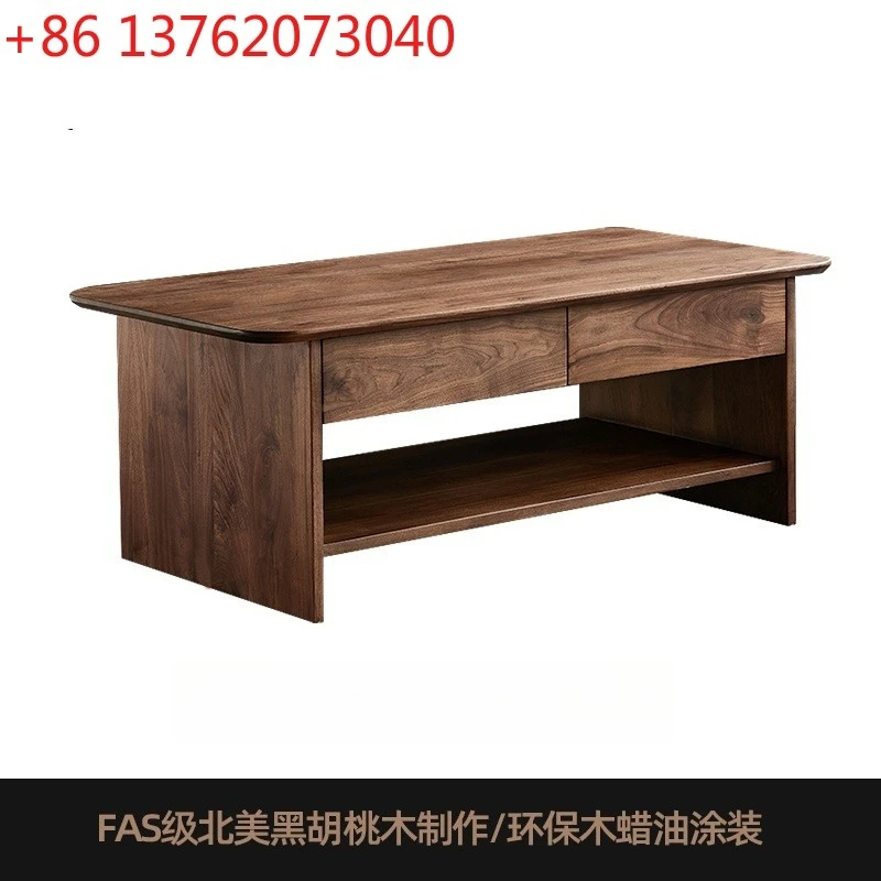 New Chinese style North American black walnut solid wood coffee table living room home double layer designer fashion
New Chinese style North American black walnut solid wood coffee table living room home double layer designer fashion