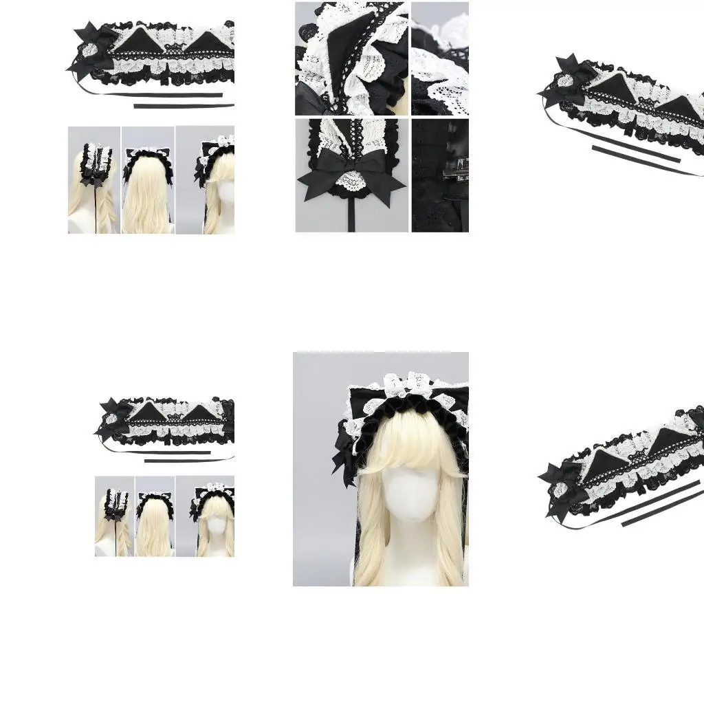 R1WE панк-кошачьи ушки, кружевная повязка на голову с нескользящим зажимом для вечеринки в честь Хэллоуина, обруч для волос для
R1WE панк-кошачьи ушки, кружевная повязка на голову с нескользящим зажимом для вечеринки в честь Хэллоуина, обруч для волос для