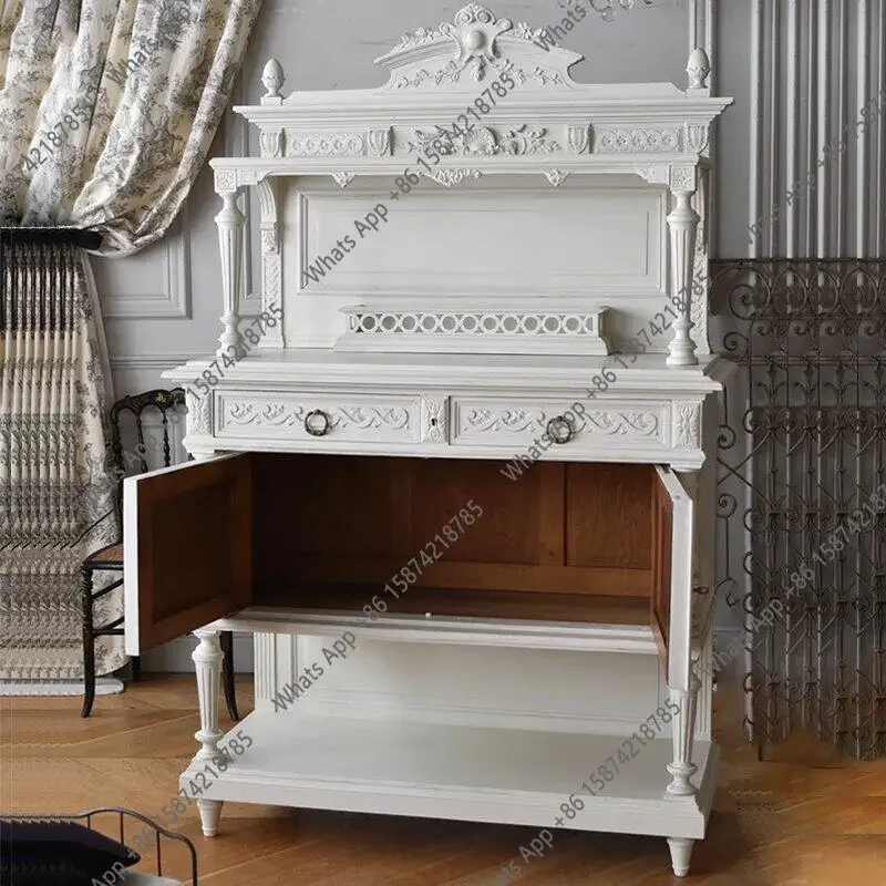 X French Retro Carved Dining Side Cabinet Solid Wood Locker Restaurant Storage Cabinet Cream Style Decoration
X French Retro Carved Dining Side Cabinet Solid Wood Locker Restaurant Storage Cabinet Cream Style Decoration