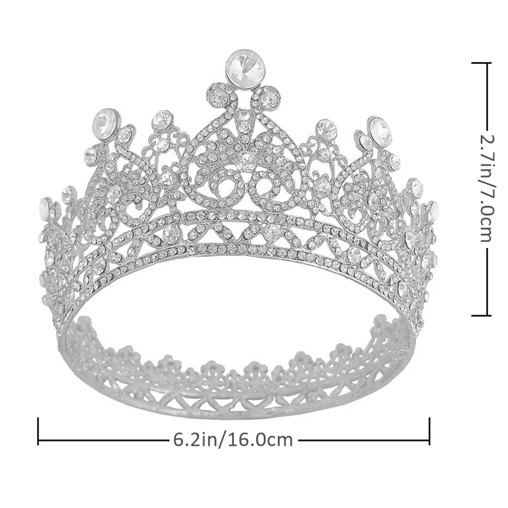 Rhinestone Crown Hair Accessories Bride Lovely Piece High end Round Baroque Headb Craftsmanship Glamour Temperament Hair Supply
Rhinestone Crown Hair Accessories Bride Lovely Piece High end Round Baroque Headb Craftsmanship Glamour Temperament Hair Supply
