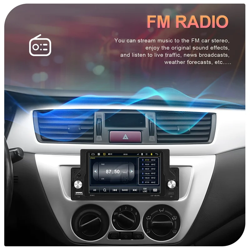 5.9Inch Car Radio 1Din Carplay Android Auto Multimedia Player Universal Car Radio Bluetooth FM USB SWC EQ Mirror Link-A14Z
5.9Inch Car Radio 1Din Carplay Android Auto Multimedia Player Universal Car Radio Bluetooth FM USB SWC EQ Mirror Link-A14Z