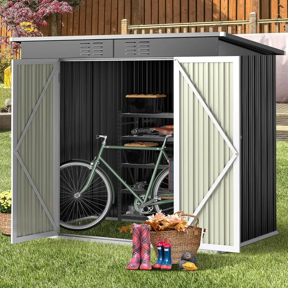 6' x 4' Outdoor Storage Shed Clearance, Metal Outdoor Storage Cabinet with Double Lockable Doors, Waterproof Tool Shed, Backyar
6' x 4' Outdoor Storage Shed Clearance, Metal Outdoor Storage Cabinet with Double Lockable Doors, Waterproof Tool Shed, Backyar