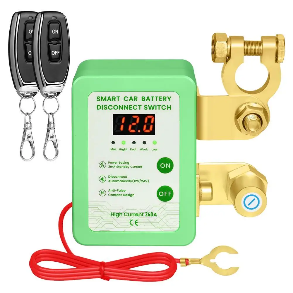 Kill Switch with Led Voltage Display & 2 Remote Control for Car 12V Remote Battery Disconnect Switch Smart Voltage Kill Switches
Kill Switch with Led Voltage Display & 2 Remote Control for Car 12V Remote Battery Disconnect Switch Smart Voltage Kill Switches