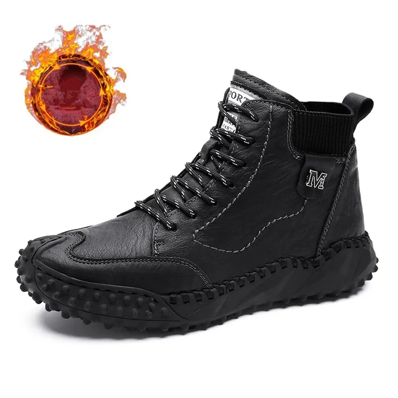 New Winter Waterproof Men Boots Plush Warm Snow Boots Outdoor Non-slip Men Ankle Work Boots Men's Motorcycle Boots Botas Hombre
New Winter Waterproof Men Boots Plush Warm Snow Boots Outdoor Non-slip Men Ankle Work Boots Men's Motorcycle Boots Botas Hombre