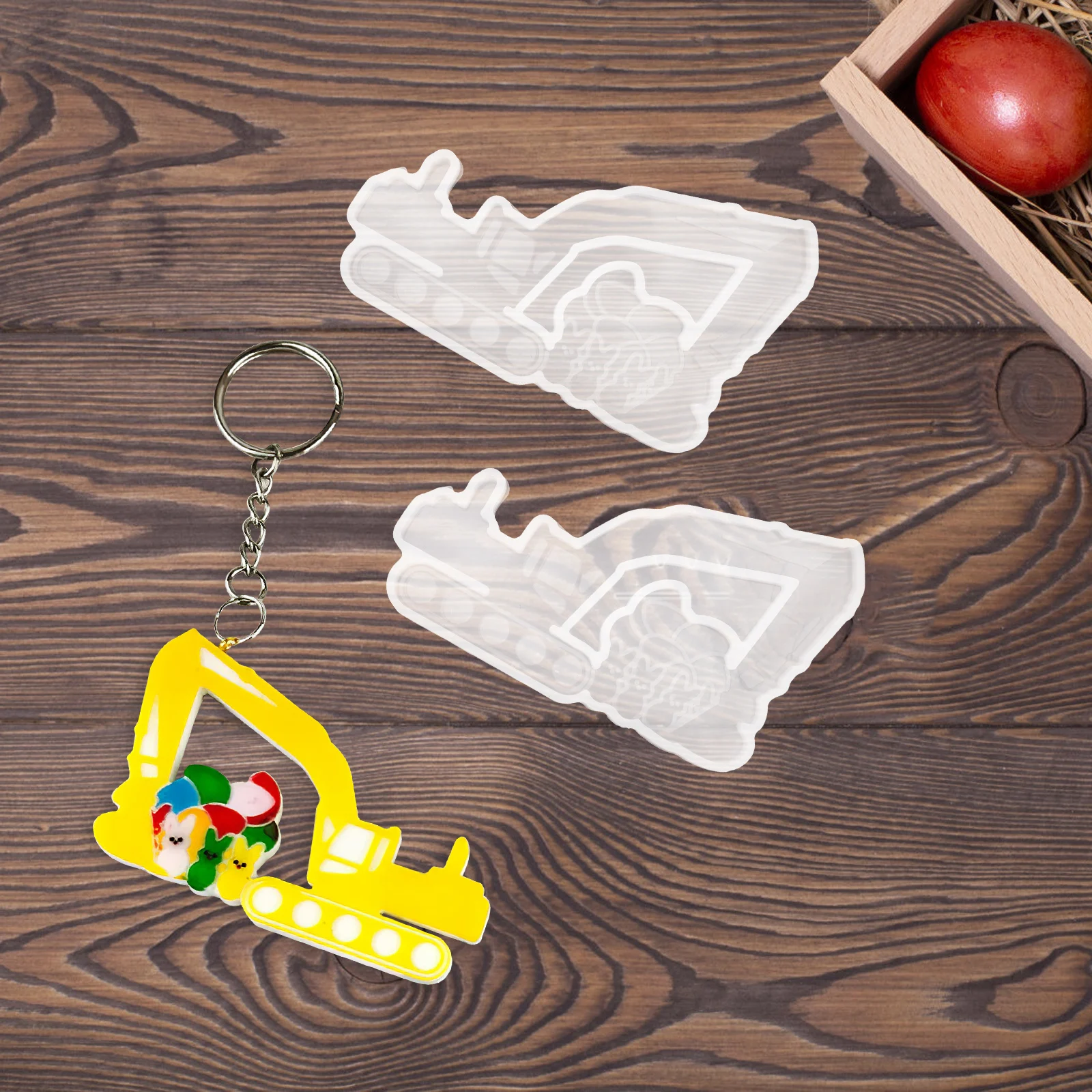 2pcs Keychain Silicone Molds Flexible Epoxy Molds Excavator Shape Crystal Drop Resin Flexible Jewelry Making Parts
2pcs Keychain Silicone Molds Flexible Epoxy Molds Excavator Shape Crystal Drop Resin Flexible Jewelry Making Parts
