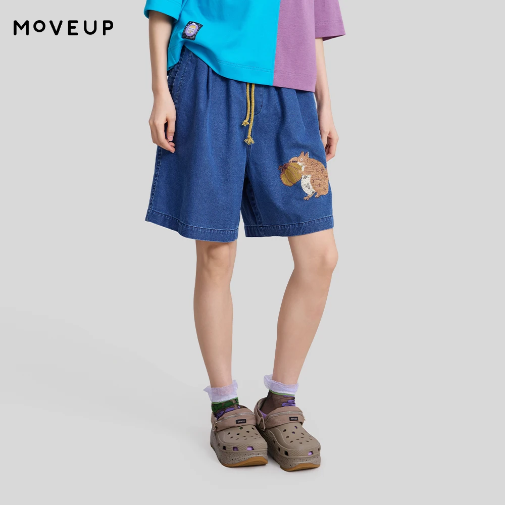 MOVEUP Women's Denim Shorts 2026 Spring New Lyocell Cotton Drawstring Elastic Waist Embroidery Loose Casual Shorts 3ELC40312
MOVEUP Women's Denim Shorts 2026 Spring New Lyocell Cotton Drawstring Elastic Waist Embroidery Loose Casual Shorts 3ELC40312