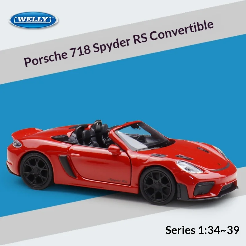 WELLY 1:36 Porsche 718 Spyder RS Convertible Alloy Die-cast Model, Officially Licensed Detailed Roadster Replica for Collectors
WELLY 1:36 Porsche 718 Spyder RS Convertible Alloy Die-cast Model, Officially Licensed Detailed Roadster Replica for Collectors