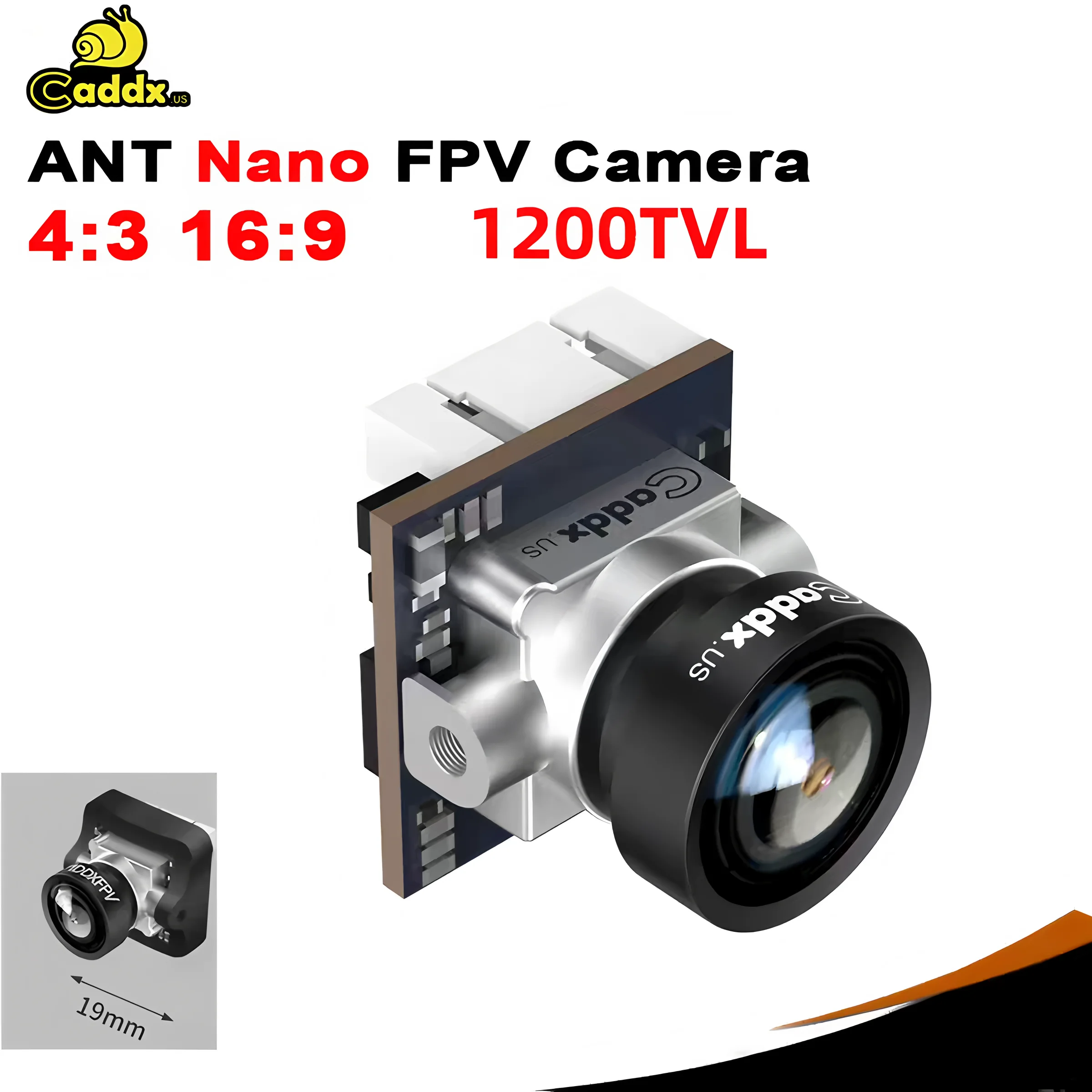 CADDX ANT Nano 1200TVL Global WDR OSD 1.8mm Ultra Light Camera 16:9 4:3 for FPV Tinywhoop Cinewhoop Toothpick Mobula6
CADDX ANT Nano 1200TVL Global WDR OSD 1.8mm Ultra Light Camera 16:9 4:3 for FPV Tinywhoop Cinewhoop Toothpick Mobula6