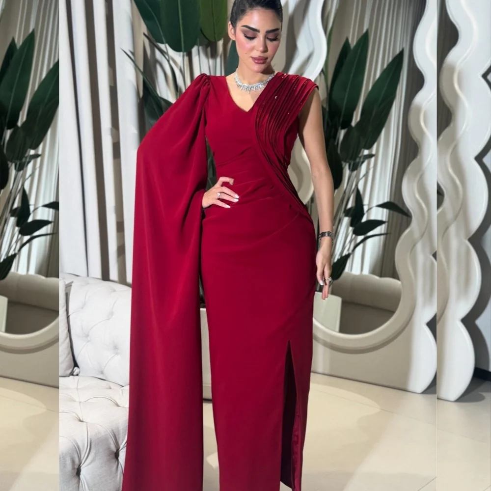 Customized Matching High Quality Jersey Pleat Ruched Straight V-neck Midi Dresses Bespoke Occasion Dresses Modern Style Classic
Customized Matching High Quality Jersey Pleat Ruched Straight V-neck Midi Dresses Bespoke Occasion Dresses Modern Style Classic
