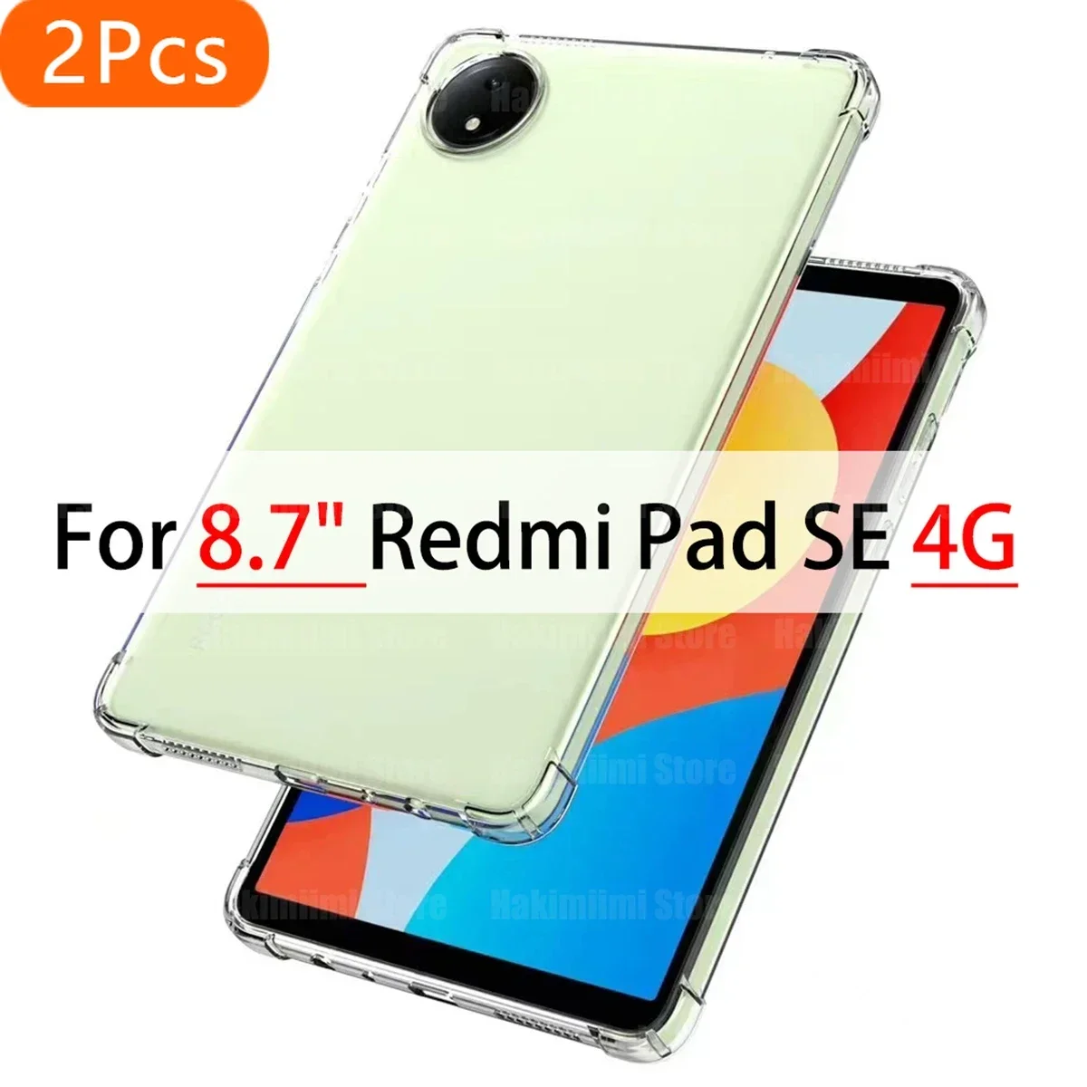 2Pcs For 8.7 inch Redmi Pad SE 4G 2024 Clear Case Airbag Drop Protection Flexible Silicone TPU High Quality Shockproof Cover
2Pcs For 8.7 inch Redmi Pad SE 4G 2024 Clear Case Airbag Drop Protection Flexible Silicone TPU High Quality Shockproof Cover