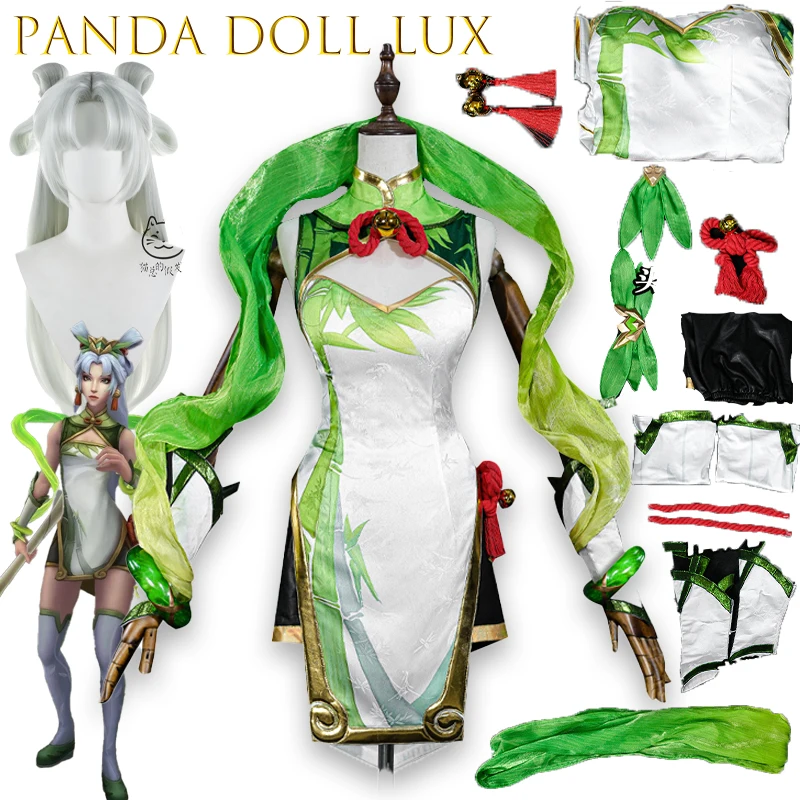 Bgame Panda Pal Lux Luxanna Cosplay Costume Women Halloween Game Party Cheongsam Dress Female Hairdress Costume Party Kawaii
Bgame Panda Pal Lux Luxanna Cosplay Costume Women Halloween Game Party Cheongsam Dress Female Hairdress Costume Party Kawaii