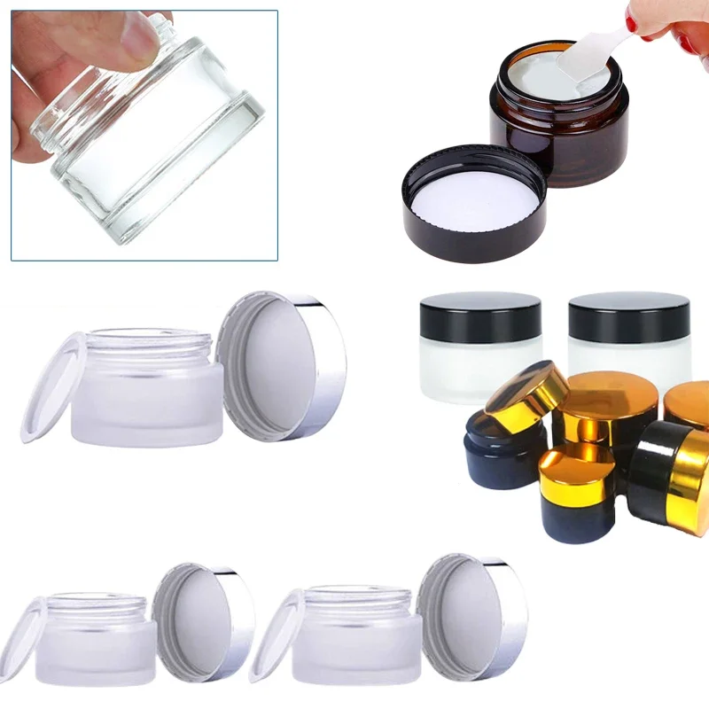 5Pcs 5g-100g Empty Round Glass Jars Pots With Inner Liners & Lids Make-up Vials For Lip Balm Lotion Creams Powders Candle jar
5Pcs 5g-100g Empty Round Glass Jars Pots With Inner Liners & Lids Make-up Vials For Lip Balm Lotion Creams Powders Candle jar