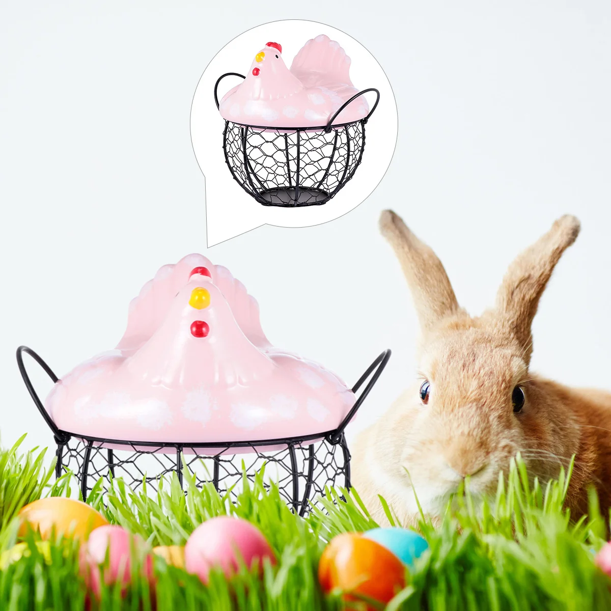 Small Egg Basket Iron Fruit Storage Basket with Hen Lid Design for Kitchen Snack Dried Fruits Organization Decorative Home Gift
Small Egg Basket Iron Fruit Storage Basket with Hen Lid Design for Kitchen Snack Dried Fruits Organization Decorative Home Gift