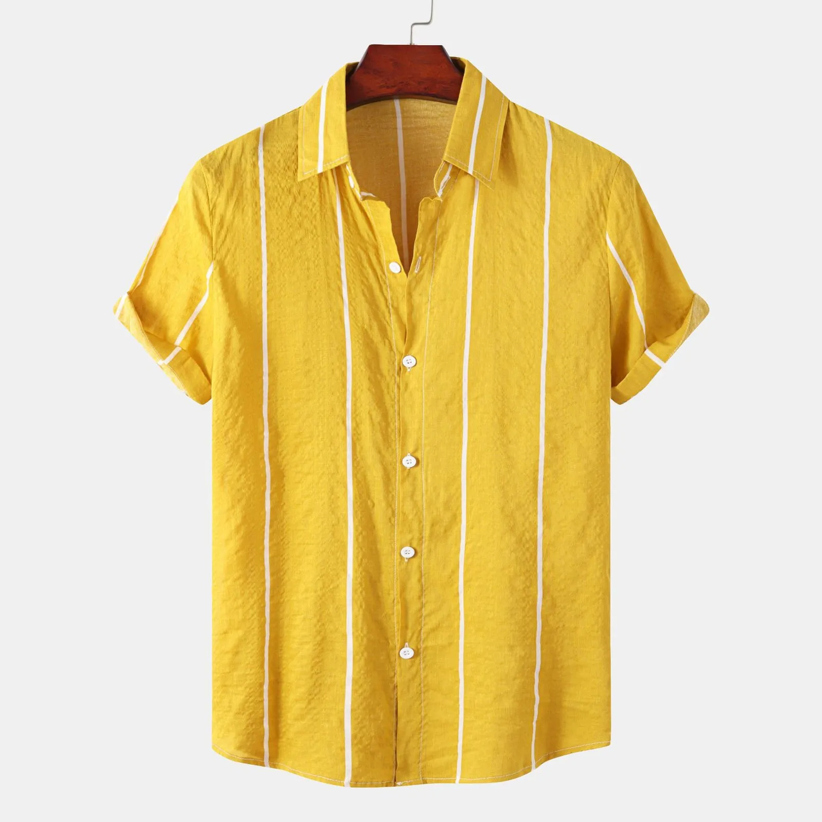 New Men's Shirt Fashion Stripes Print Short Sleeve Tees Summer Shirt Men Turn-down Collar Button Casual Blouse Men's Clothing
New Men's Shirt Fashion Stripes Print Short Sleeve Tees Summer Shirt Men Turn-down Collar Button Casual Blouse Men's Clothing
