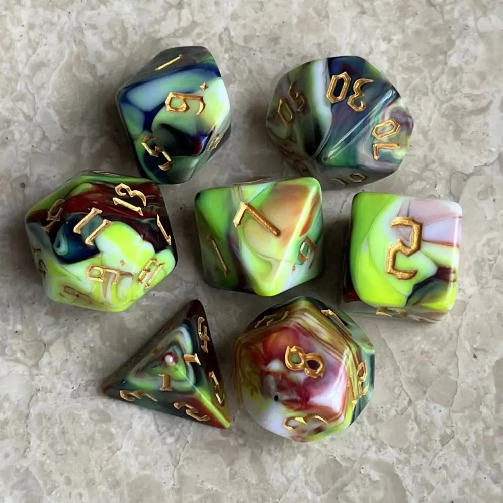 7 шт./компл. акриловые многогранные игральные кости, красочные D4 D6 D8 D10, набор кубиков Swirl-DND, игры в кости для семейной вечеринки/настольные игры/RPG/MTG
7 шт./компл. акриловые многогранные игральные кости, красочные D4 D6 D8 D10, набор кубиков Swirl-DND, игры в кости для семейной вечеринки/настольные игры/RPG/MTG