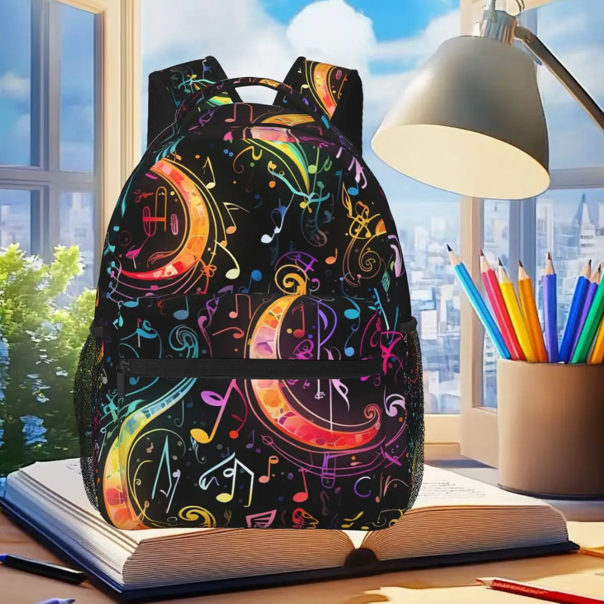 Colorful Neon Musical Notes Pattern Backpack Student Boys Girls BookBag Kids School Bag Laptop Shoulder Bags for Men Women
Colorful Neon Musical Notes Pattern Backpack Student Boys Girls BookBag Kids School Bag Laptop Shoulder Bags for Men Women