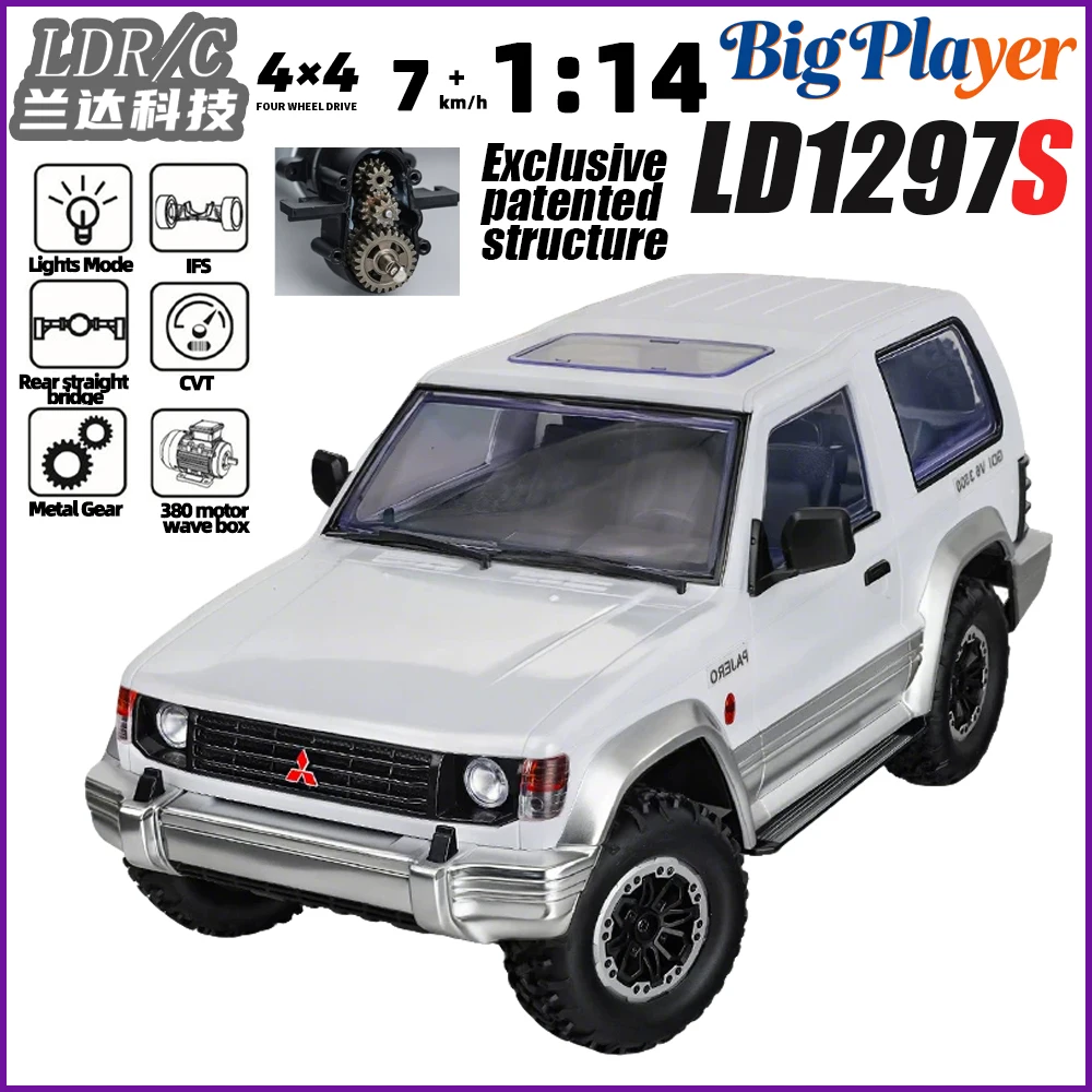New Landa LD1297S 1:14 4WD Pajero RC Climbing Car Dual-Speed Shift Off-Road Simulation Remote Control Car Model Toy Gift for Boy
New Landa LD1297S 1:14 4WD Pajero RC Climbing Car Dual-Speed Shift Off-Road Simulation Remote Control Car Model Toy Gift for Boy