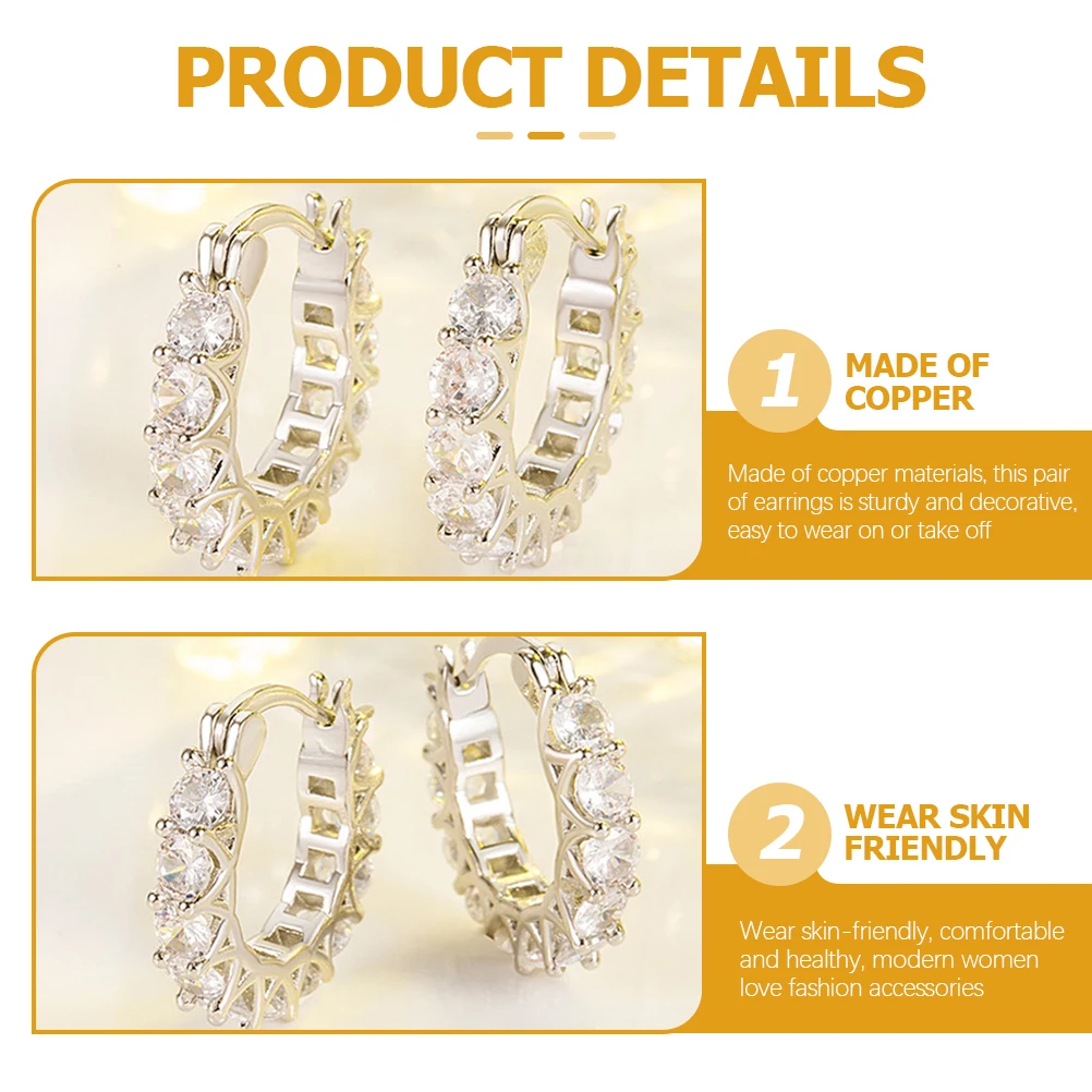 Zircon Earrings Wedding for Brides Jewelry Gift Women European and American Dangle
Zircon Earrings Wedding for Brides Jewelry Gift Women European and American Dangle