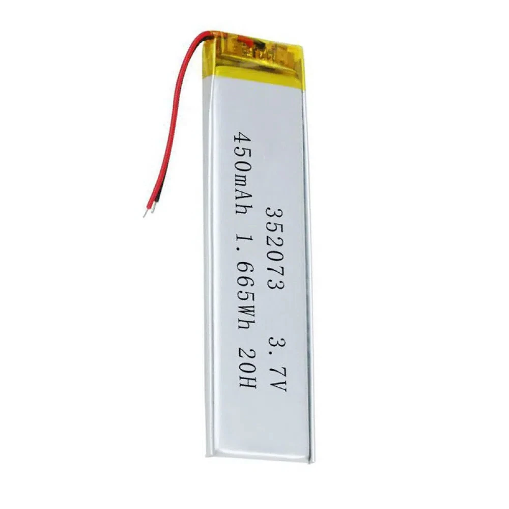 Rechargeable 3.7V 450Mah 352073 Polymer Ion Battery For MP181 MP3 TABLET DVD GPS CHARGING TREASURE POWER MOBILE POWER
Rechargeable 3.7V 450Mah 352073 Polymer Ion Battery For MP181 MP3 TABLET DVD GPS CHARGING TREASURE POWER MOBILE POWER