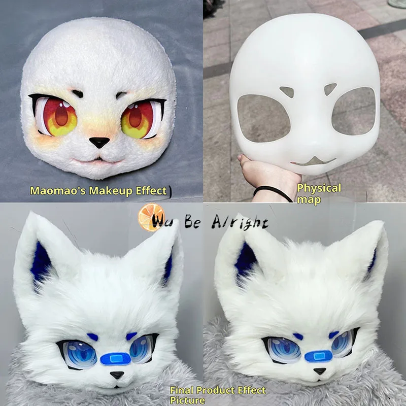 Маска-основа для фурсьюта Kemono, маска для костюма в виде головы животного (для кошачьих и собакообразных видов), маска для фурсьюта, маска-череп для косплея, аксессуары для самостоятельного изготовления, Хэллоуин
Маска-основа для фурсьюта Kemono, маска для костюма в виде головы животного (для кошачьих и собакообразных видов), маска для фурсьюта, маска-череп для косплея, аксессуары для самостоятельного изготовления, Хэллоуин