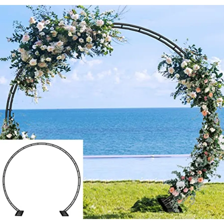 Extra Large Wedding Arch for Ceremony: Metal, Black, 8.5Ft Wide × 7.4Ft High, Round Frame with Stable Base for Balloons, Outdoo
Extra Large Wedding Arch for Ceremony: Metal, Black, 8.5Ft Wide × 7.4Ft High, Round Frame with Stable Base for Balloons, Outdoo