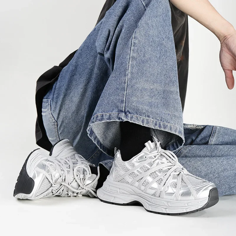Men's Shoes New Trend Fashion Sneakers Breathable Comfortable Thick Sole Retro Lightweight Sports Lace Up Running Shoes
Men's Shoes New Trend Fashion Sneakers Breathable Comfortable Thick Sole Retro Lightweight Sports Lace Up Running Shoes