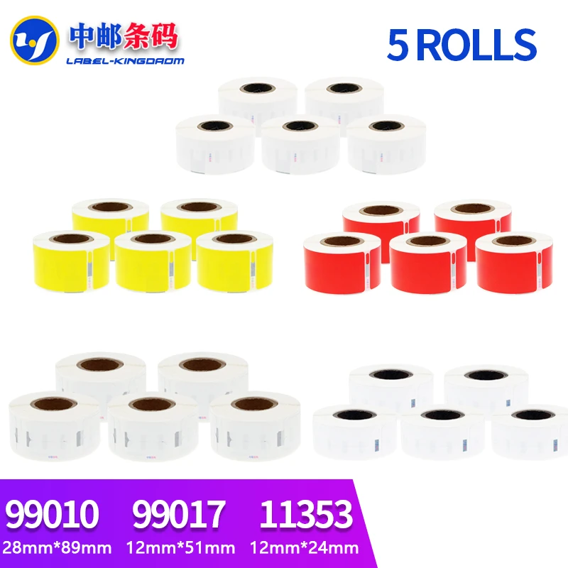 5 Rolls Dymo Compatible 99010/99017/11353 label for LW400 LW450 Turbo 4XL Thermal Printer
5 Rolls Dymo Compatible 99010/99017/11353 label for LW400 LW450 Turbo 4XL Thermal Printer