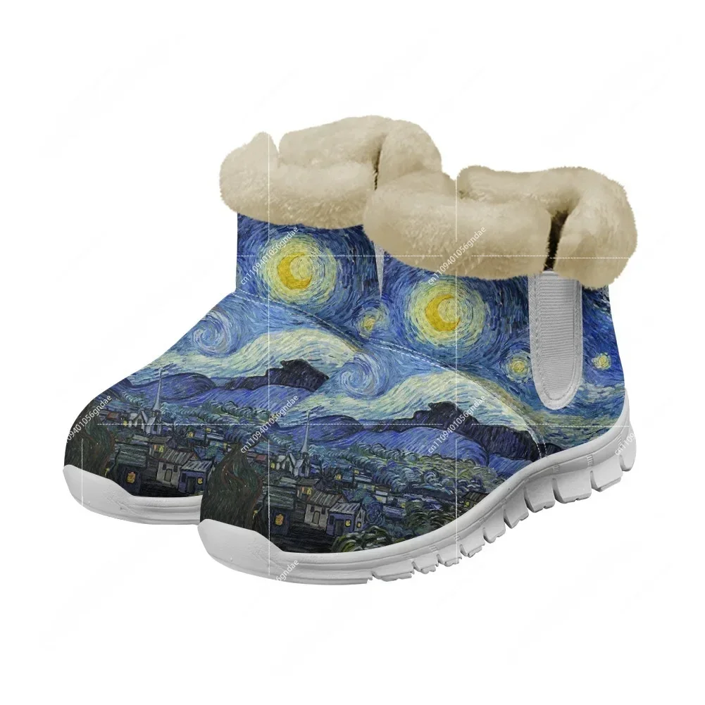 Vincent Van Gogh Starry Night Oil Painting Funny 3D Print Snow Boots Mens Womens Shoes Keep Warm Casual Lightweight Sneakers
Vincent Van Gogh Starry Night Oil Painting Funny 3D Print Snow Boots Mens Womens Shoes Keep Warm Casual Lightweight Sneakers