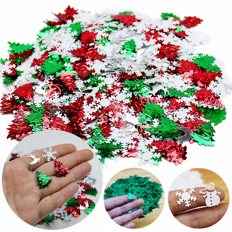 Christmas Confetti Xmas Tree Snowflake Snowman Deer Shape Sequins Confetti for Merry Christmas New Year Party Table Decorations
Christmas Confetti Xmas Tree Snowflake Snowman Deer Shape Sequins Confetti for Merry Christmas New Year Party Table Decorations