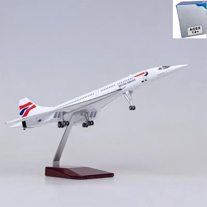 50CM 1:125 Scale Diecast British Airways Concorde Resin Airplane Airbus With Light And Wheels Toy Plane Collection Display
50CM 1:125 Scale Diecast British Airways Concorde Resin Airplane Airbus With Light And Wheels Toy Plane Collection Display