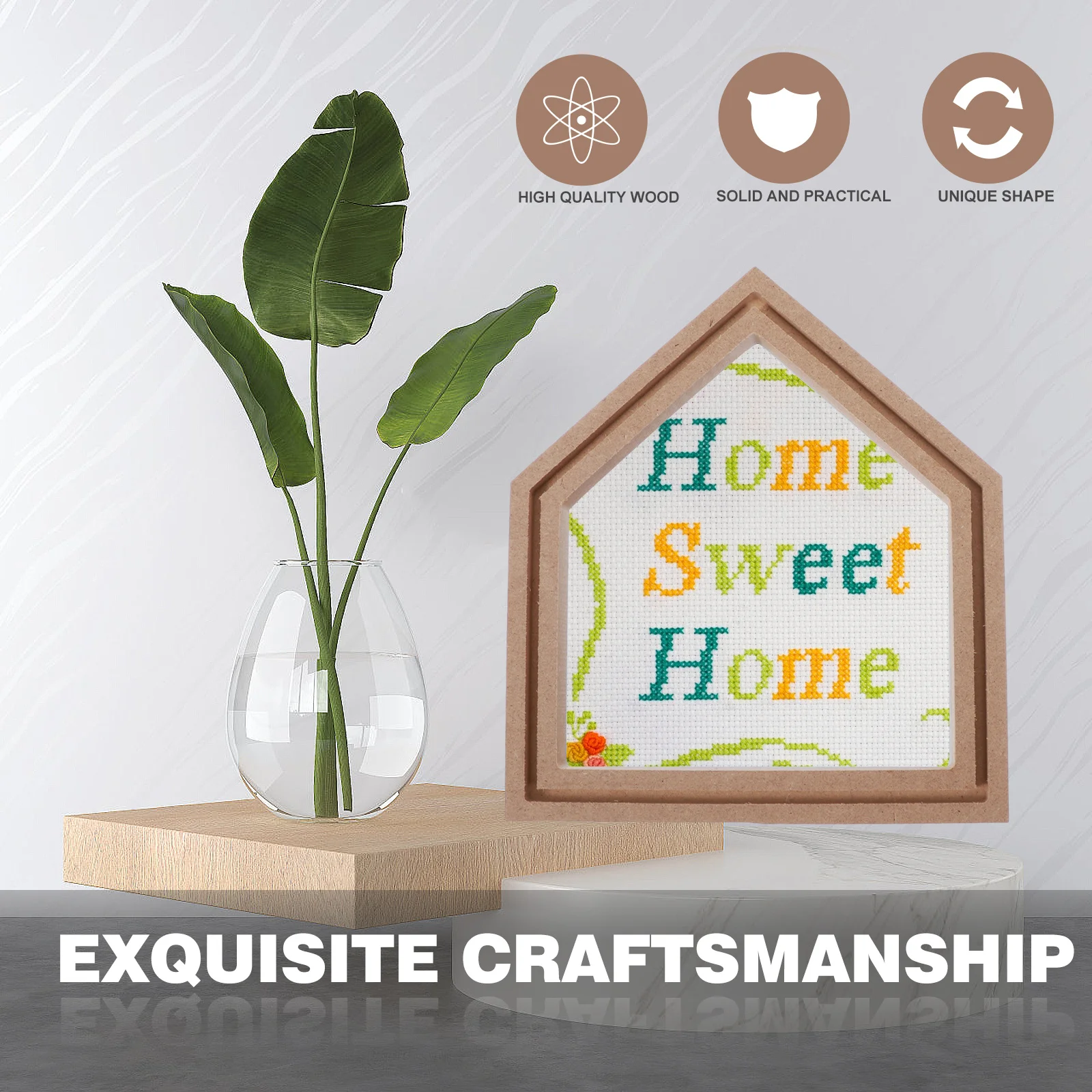 1Set Embroidery Wooden Hoop Small House Shape Durable Cross Stitch Frame Display Rack Embroidery Supplies DIY Needlework Tool 
1Set Embroidery Wooden Hoop Small House Shape Durable Cross Stitch Frame Display Rack Embroidery Supplies DIY Needlework Tool