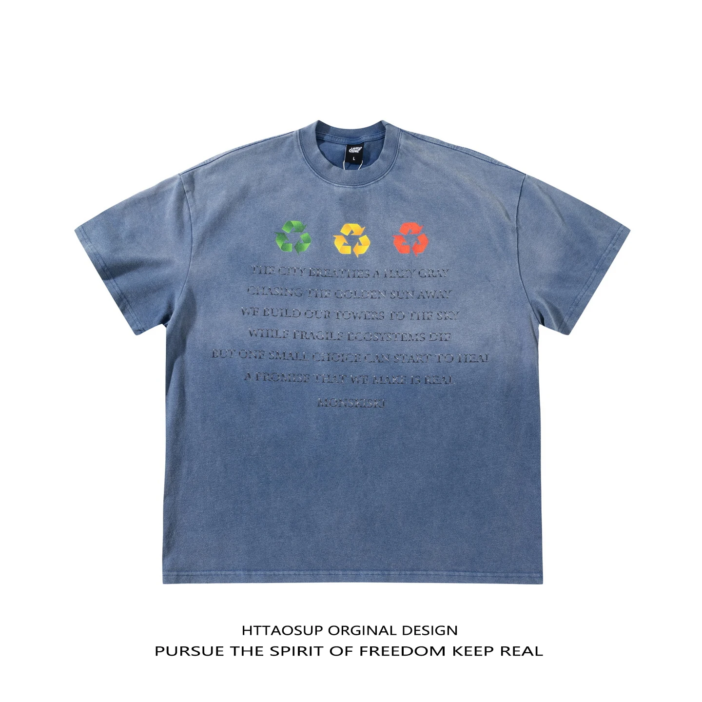 HTTAOSUP Retro American Washed Gradient Letter Print Short Sleeve T-Shirt Unisex Loose Fit Cotton round Neck Summer Top
HTTAOSUP Retro American Washed Gradient Letter Print Short Sleeve T-Shirt Unisex Loose Fit Cotton round Neck Summer Top