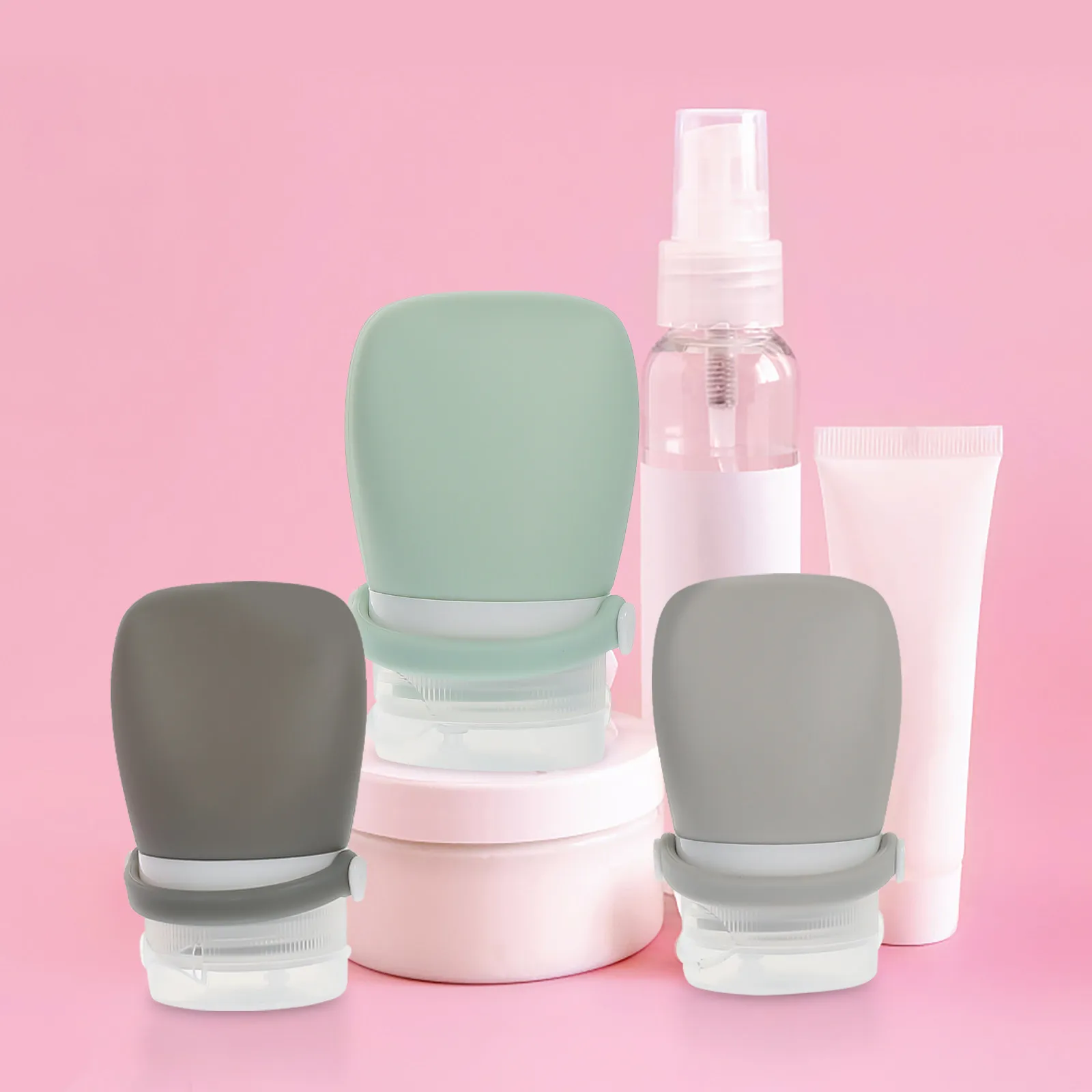 Набор из 4 портативных силиконовых дорожных флаконов: пустые многоразовые емкости для лосьона, шампуня, парфюма, тоника (дорожный размер)
Набор из 4 портативных силиконовых дорожных флаконов: пустые многоразовые емкости для лосьона, шампуня, парфюма, тоника (дорожный размер)