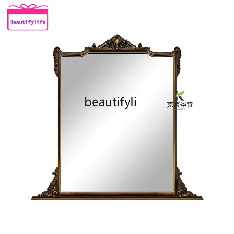 YL French retro,European carved living room entrance wall-mounted decorative mirror classical American wall-mounted bathroom mi
YL French retro,European carved living room entrance wall-mounted decorative mirror classical American wall-mounted bathroom mi
