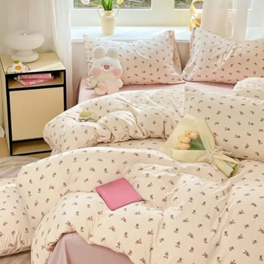 Duvet Cover Duvet Cover Set Romntic Spring Grden Style esthetic Soft Brethble Microfiber Bedding Set 3 Pcs with 2 Pillowcses
Duvet Cover Duvet Cover Set Romntic Spring Grden Style esthetic Soft Brethble Microfiber Bedding Set 3 Pcs with 2 Pillowcses
