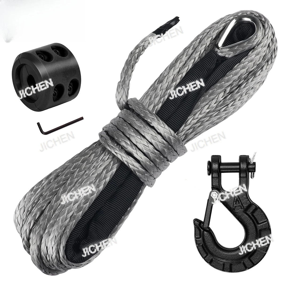 Winch rope set 1/4 inch x 50 feet for 4x4 SUVs, UTVs, ATVs, SUVs, trucks
Winch rope set 1/4 inch x 50 feet for 4x4 SUVs, UTVs, ATVs, SUVs, trucks