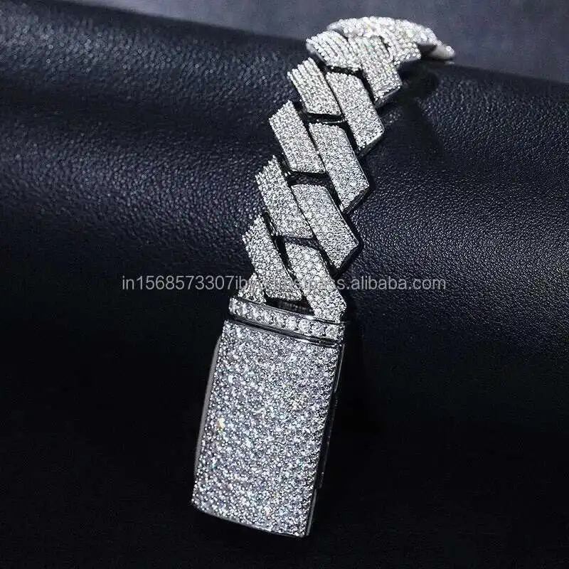 Cheapest Prices 6.50 Carat Moissanite Hip Hop Cuban Bracelet 7Inch Size Luxury Style Bracelet for Fashionable Jewelry
Cheapest Prices 6.50 Carat Moissanite Hip Hop Cuban Bracelet 7Inch Size Luxury Style Bracelet for Fashionable Jewelry