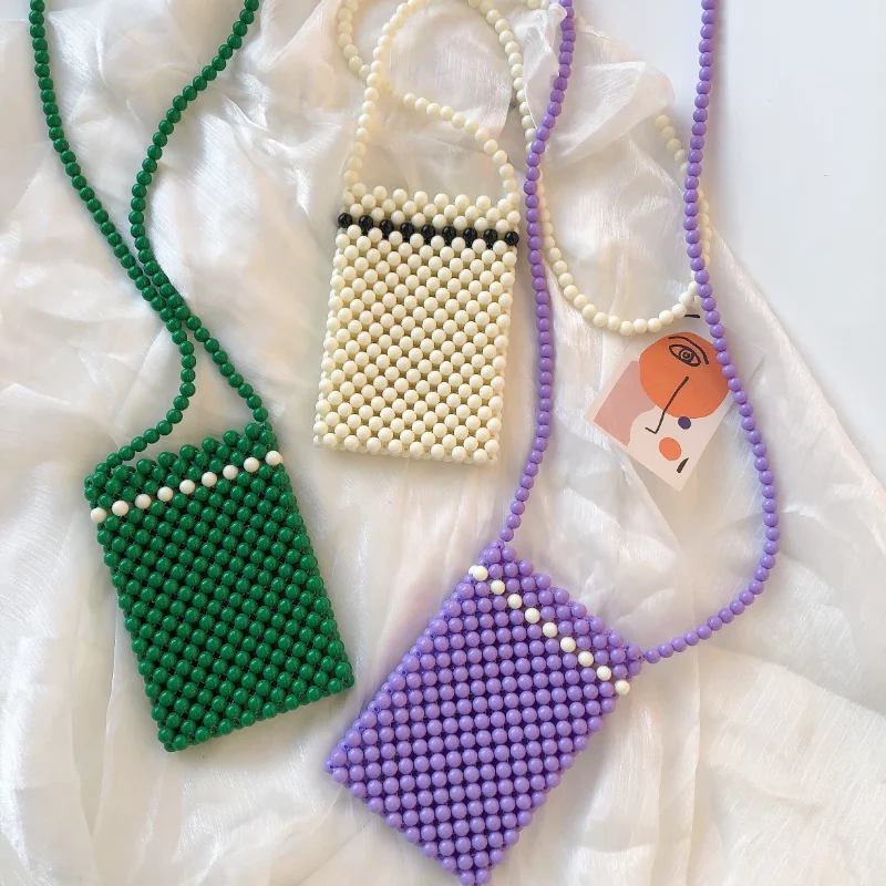 Customized DIY Bags Women Fashion Simple Casual Shoulder Messenger Hand Woven Beaded Phone Handbag Party Bolsa High Quality Lady
Customized DIY Bags Women Fashion Simple Casual Shoulder Messenger Hand Woven Beaded Phone Handbag Party Bolsa High Quality Lady