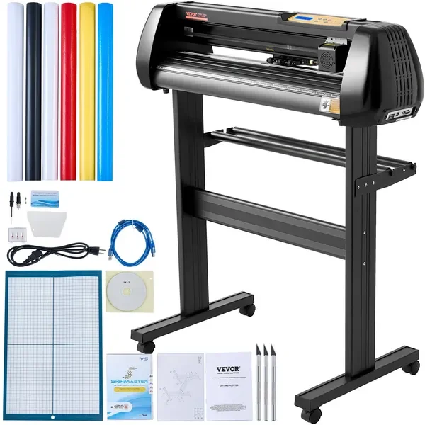 Vinyl Cutter Machine, Upgraded 28 Inch Paper Feed Cutting Plotter Bundle, Adjustable Force & Speed Vinyl Printer with
Vinyl Cutter Machine, Upgraded 28 Inch Paper Feed Cutting Plotter Bundle, Adjustable Force & Speed Vinyl Printer with