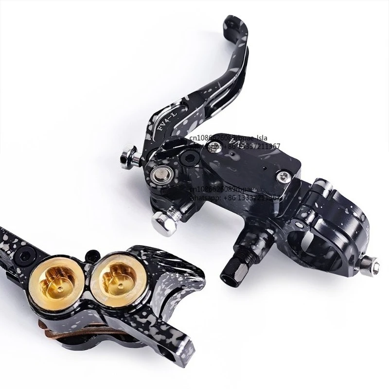 4 Piston Hydraulic Disc Brake Caliper Aluminum Alloy with Cooling Fins Enhanced Braking Power and Heat Dissipation for Bikes
4 Piston Hydraulic Disc Brake Caliper Aluminum Alloy with Cooling Fins Enhanced Braking Power and Heat Dissipation for Bikes