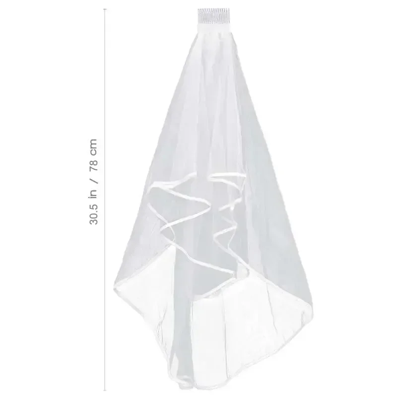 Bridal Veil Women's Short 75cm Wedding Veils Tulle Comb for Bridal Shower Hen Party Dress Up
Bridal Veil Women's Short 75cm Wedding Veils Tulle Comb for Bridal Shower Hen Party Dress Up